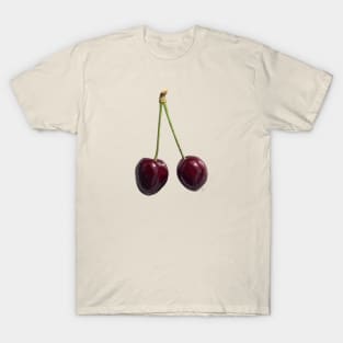 Red cherries on creme T-Shirt